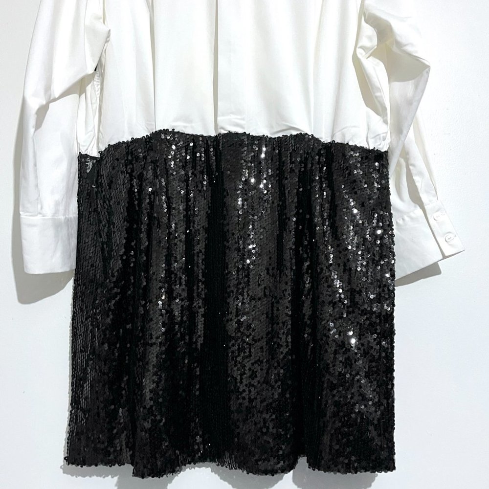 Anthropologie Mare Mare Button-Down Sequin Twofer Mini Dress NWT - Picture 11 of 13